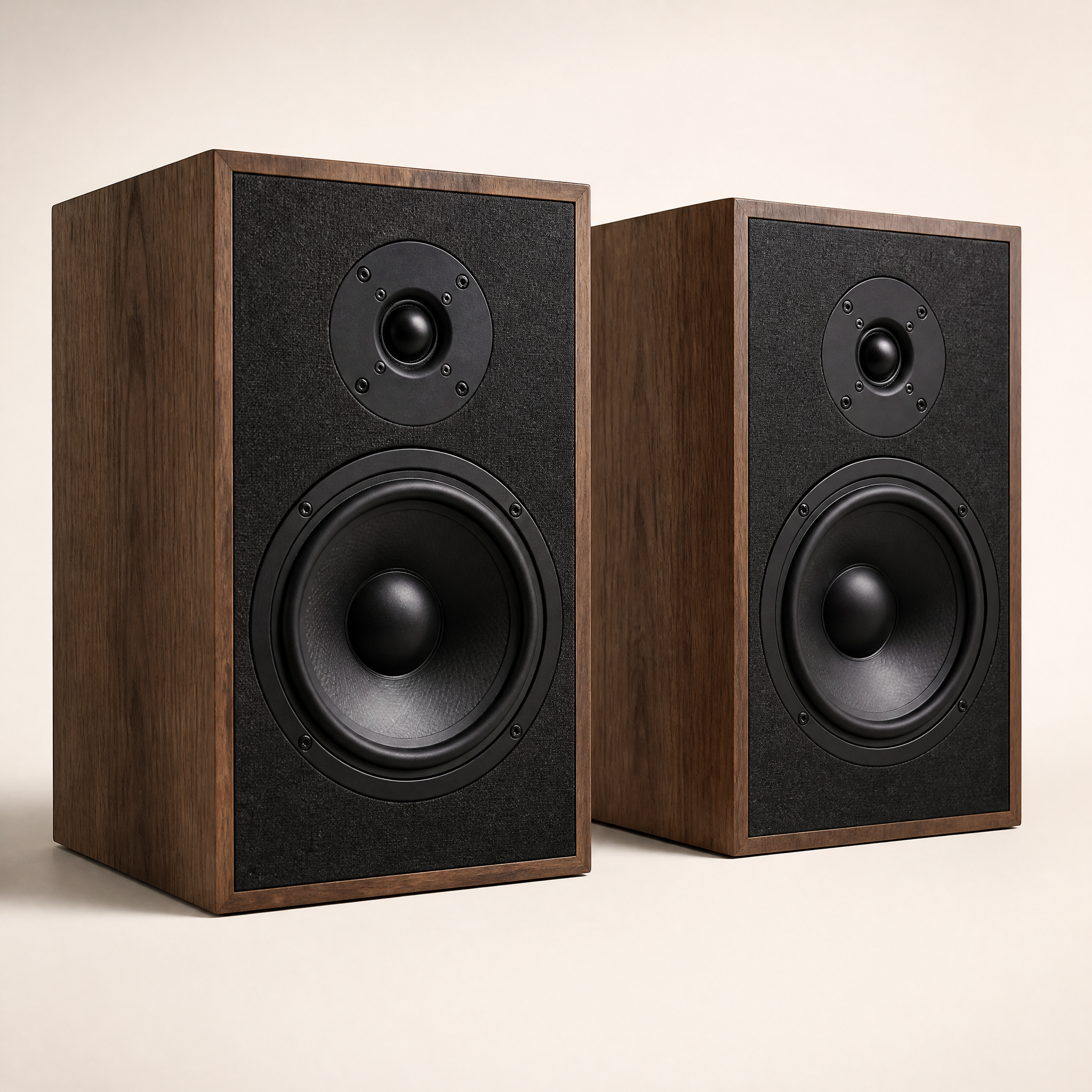 Passive bookshelf speaker pair
